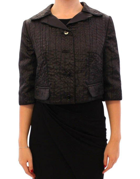 Dolce & Gabbana Elegant Black Bolero Shrug Jacket - Sandy Store ByNet