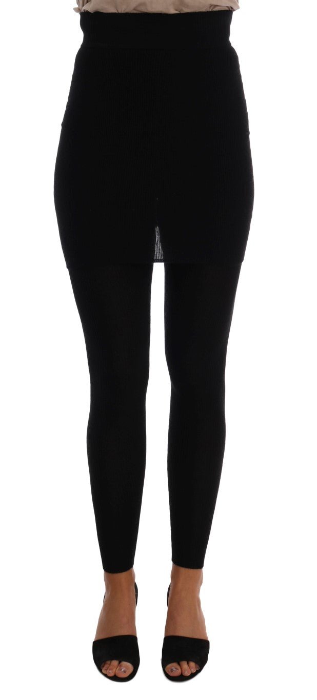 Dolce & Gabbana Elegant Black Cashmere Silk Stretch Pants - Sandy Store ByNet