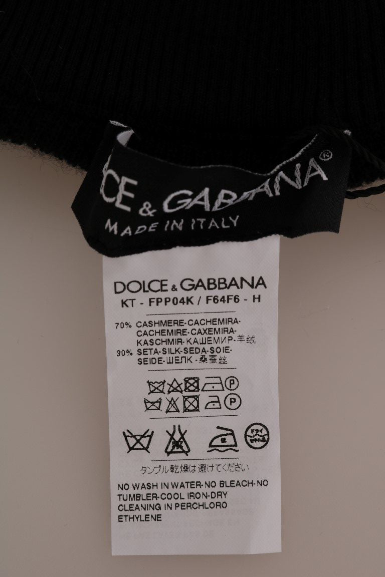 Dolce & Gabbana Elegant Black Cashmere Silk Stretch Pants - Sandy Store ByNet