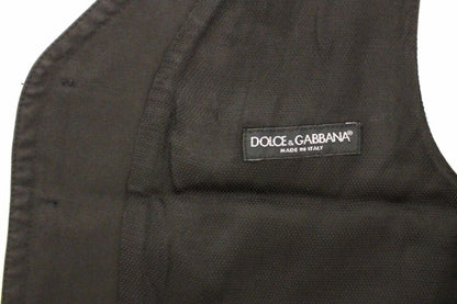Dolce & Gabbana Elegant Black Cotton Blend Dress Vest - Sandy Store ByNet