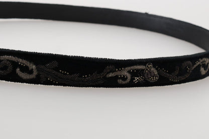 Dolce & Gabbana Elegant Black Cotton - Leather Men's Belt - Sandy Store ByNet