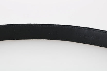 Dolce & Gabbana Elegant Black Cotton - Leather Men's Belt - Sandy Store ByNet