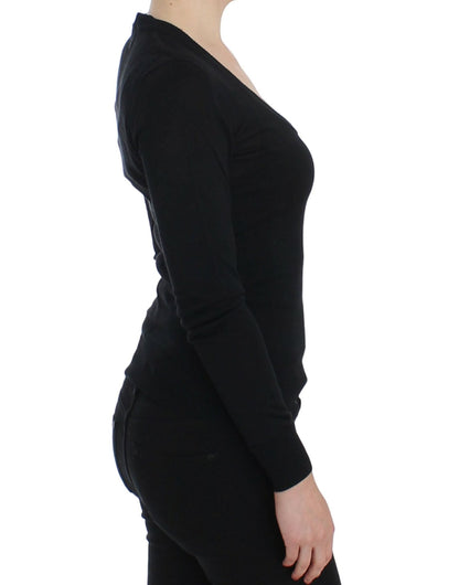 Dolce & Gabbana Elegant Black Deep Crewneck Sweater - Sandy Store ByNet