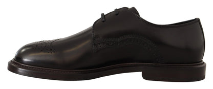 Dolce & Gabbana Elegant Black Derby Dress Shoes - Sandy Store ByNet