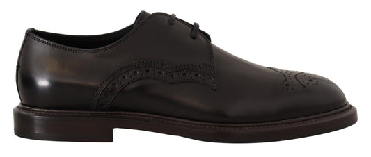 Dolce & Gabbana Elegant Black Derby Dress Shoes - Sandy Store ByNet