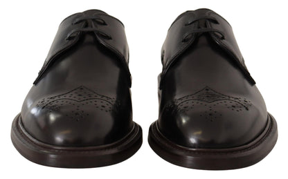 Dolce & Gabbana Elegant Black Derby Dress Shoes - Sandy Store ByNet