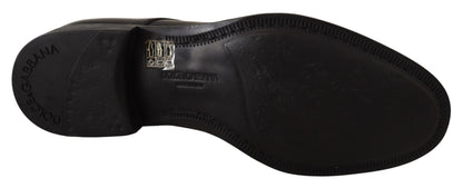 Dolce & Gabbana Elegant Black Derby Formal Shoes - Sandy Store ByNet