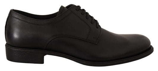 Dolce & Gabbana Elegant Black Derby Formal Shoes - Sandy Store ByNet