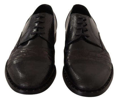 Dolce & Gabbana Elegant Black Derby Oxford Wingtips - Sandy Store ByNet