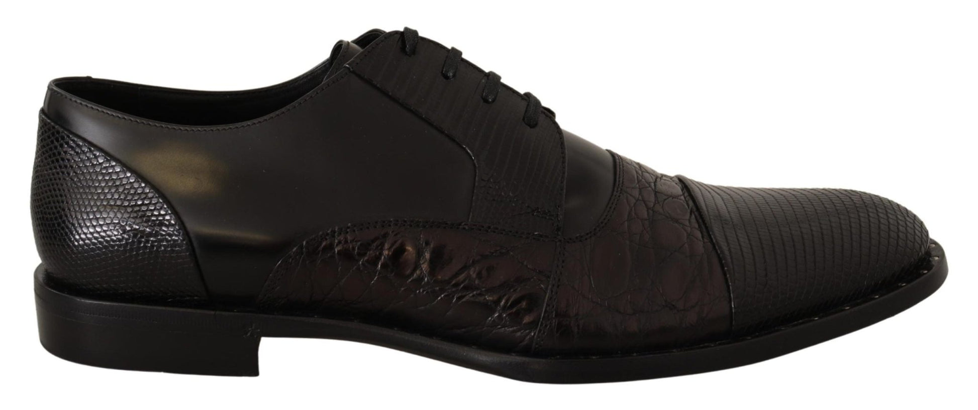Dolce & Gabbana Elegant Black Derby Oxford Wingtips - Sandy Store ByNet