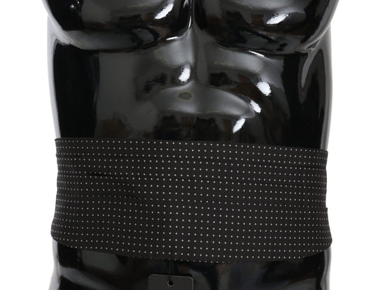 Dolce & Gabbana Elegant Black Dotted Silk Cummerbund - Sandy Store ByNet