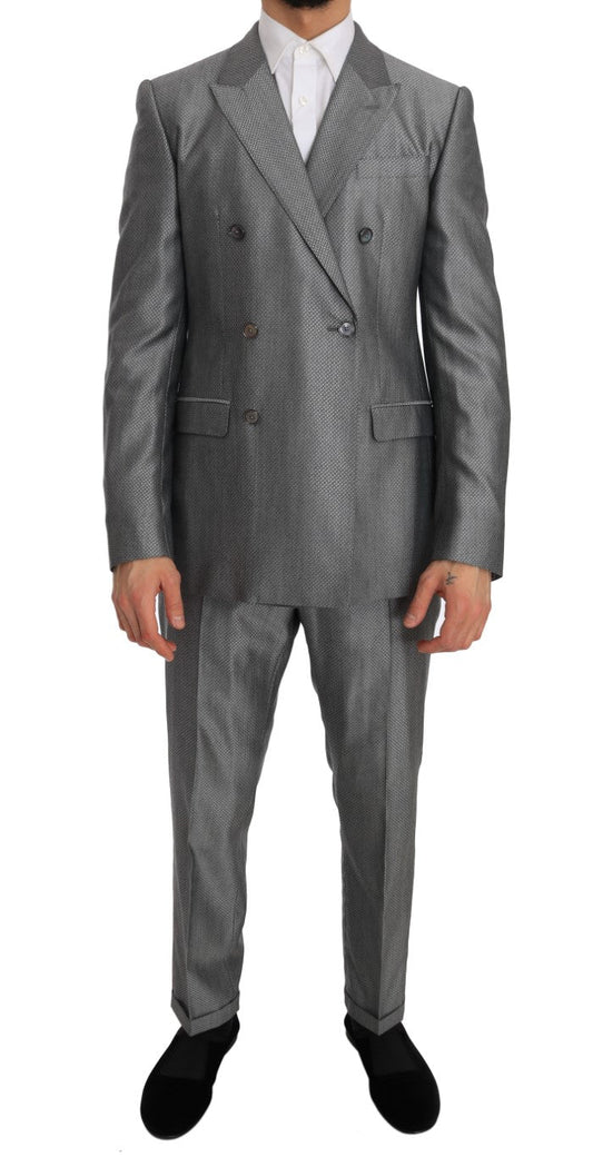 Dolce & Gabbana Elegant Black Double - Breasted Suit - Sandy Store ByNet