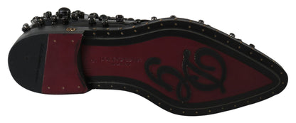 Dolce & Gabbana Elegant Black Dress Shoes with Crystals - Sandy Store ByNet