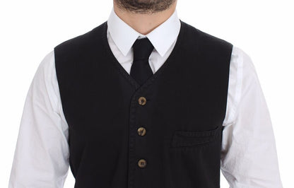 Dolce & Gabbana Elegant Black Dress Vest - Sandy Store ByNet