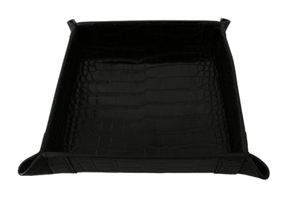 Dolce & Gabbana Elegant Black Exotic Skin Entry Tray - Sandy Store ByNet