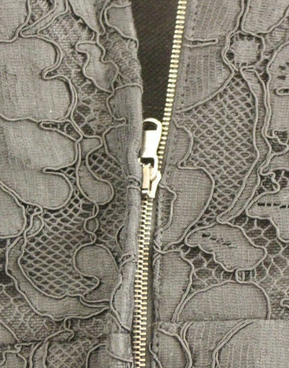 Dolce & Gabbana Elegant Black Floral Lace Dress - Sandy Store ByNet