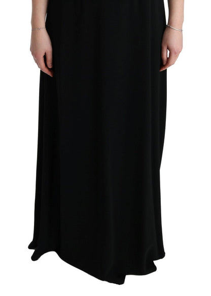 Dolce & Gabbana Elegant Black Floral Maxi Dress - Sandy Store ByNet