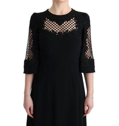 Dolce & Gabbana Elegant Black Floral Maxi Dress - Sandy Store ByNet