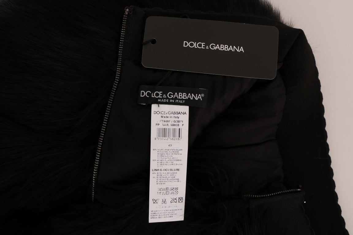 Dolce & Gabbana Elegant Black Fur Mini Shorts Hot Pants - Sandy Store ByNet
