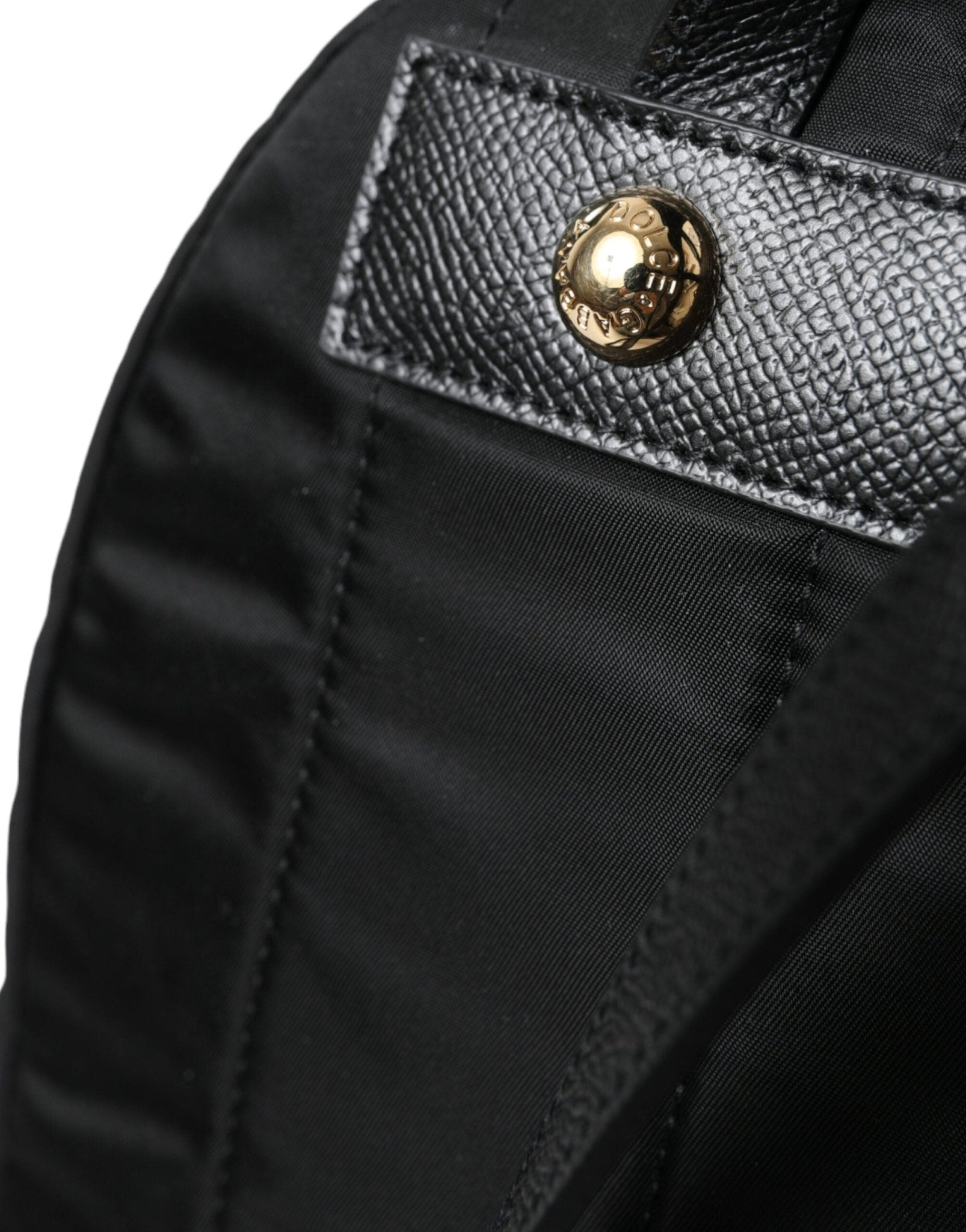 Dolce & Gabbana Elegant Black Gold Detail Backpack - Sandy Store ByNet