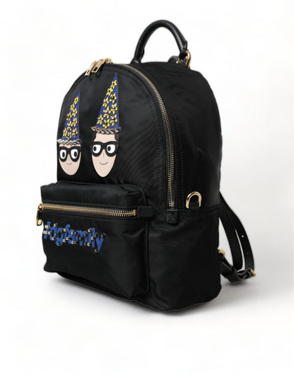 Dolce & Gabbana Elegant Black Gold Detail Backpack - Sandy Store ByNet