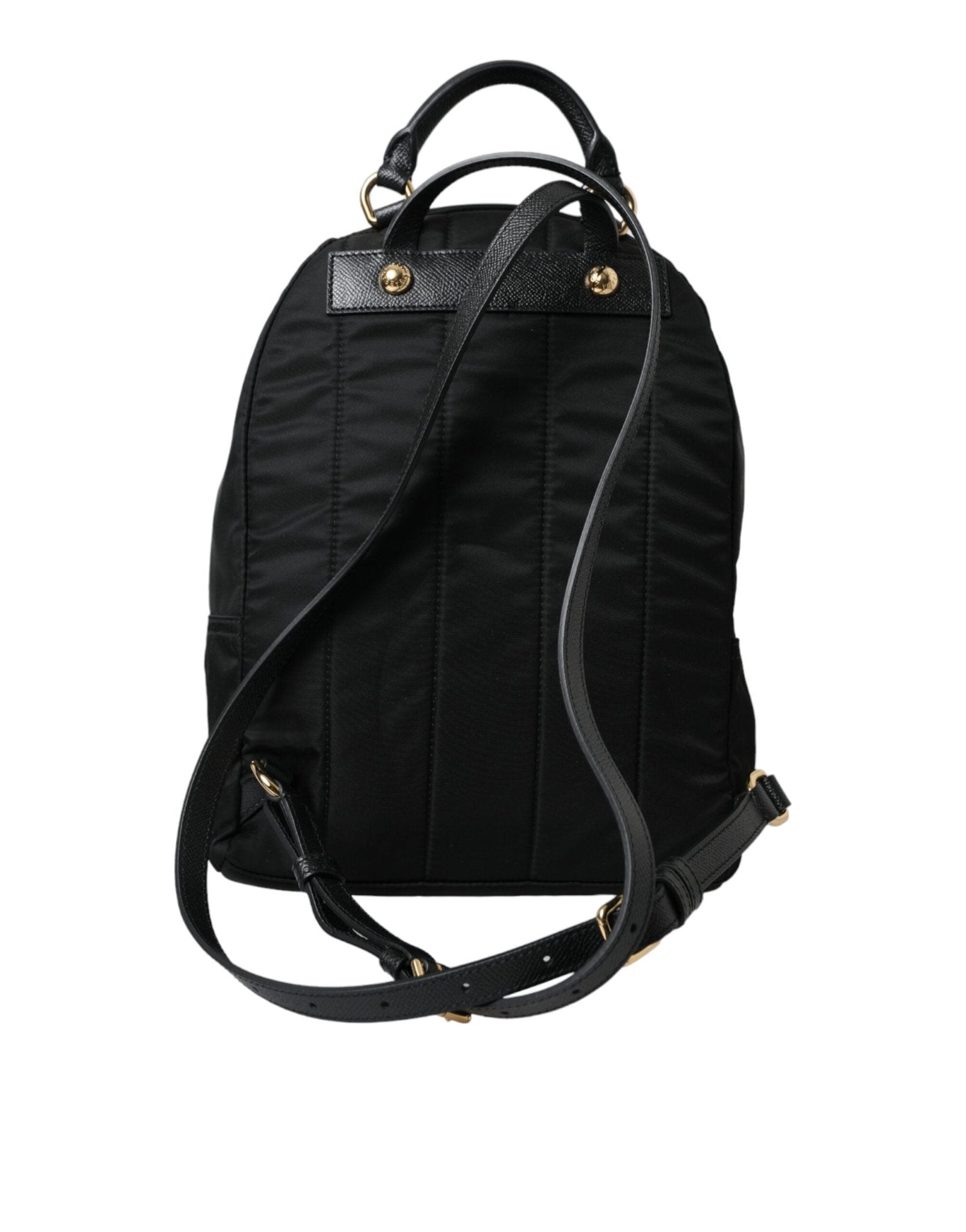 Dolce & Gabbana Elegant Black Gold Detail Backpack - Sandy Store ByNet