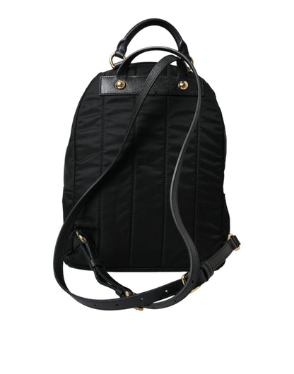 Dolce & Gabbana Elegant Black Gold Detail Backpack - Sandy Store ByNet