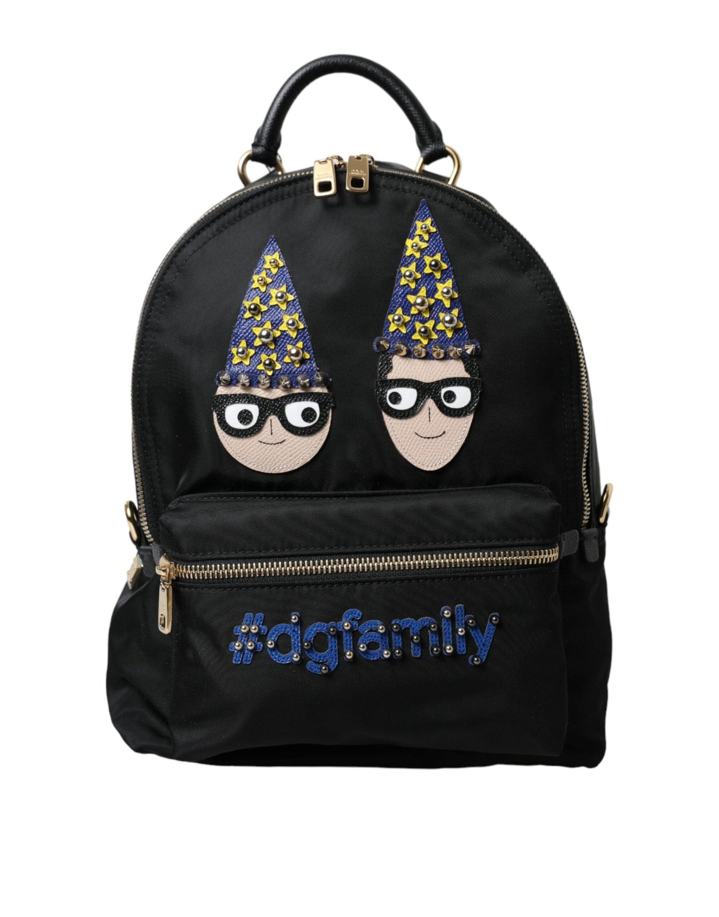 Dolce & Gabbana Elegant Black Gold Detail Backpack - Sandy Store ByNet