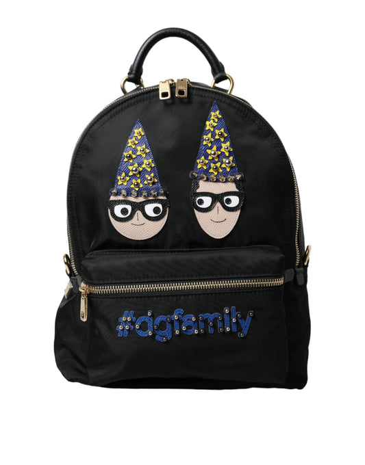 Dolce & Gabbana Elegant Black Gold Detail Backpack - Sandy Store ByNet