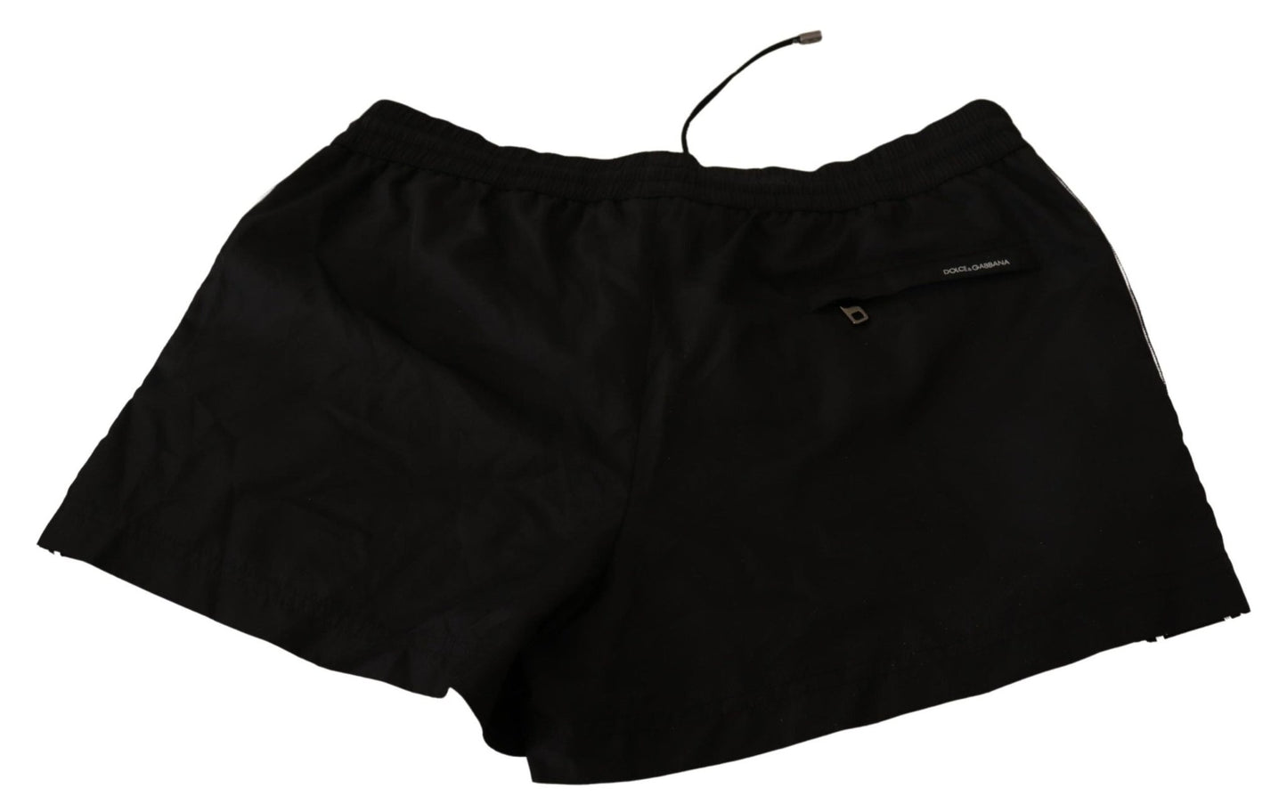 Dolce & Gabbana Elegant Black KING Motive Swim Trunks - Sandy Store ByNet