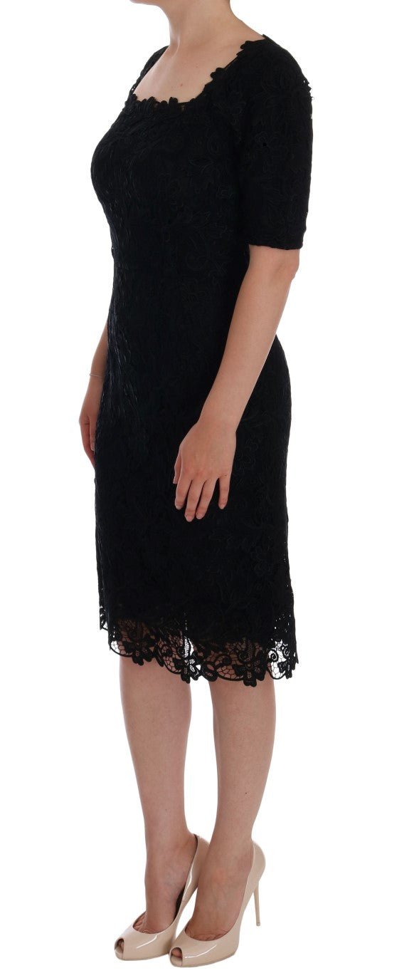 Dolce & Gabbana Elegant Black Knee - Length Sheath Dress - Sandy Store ByNet