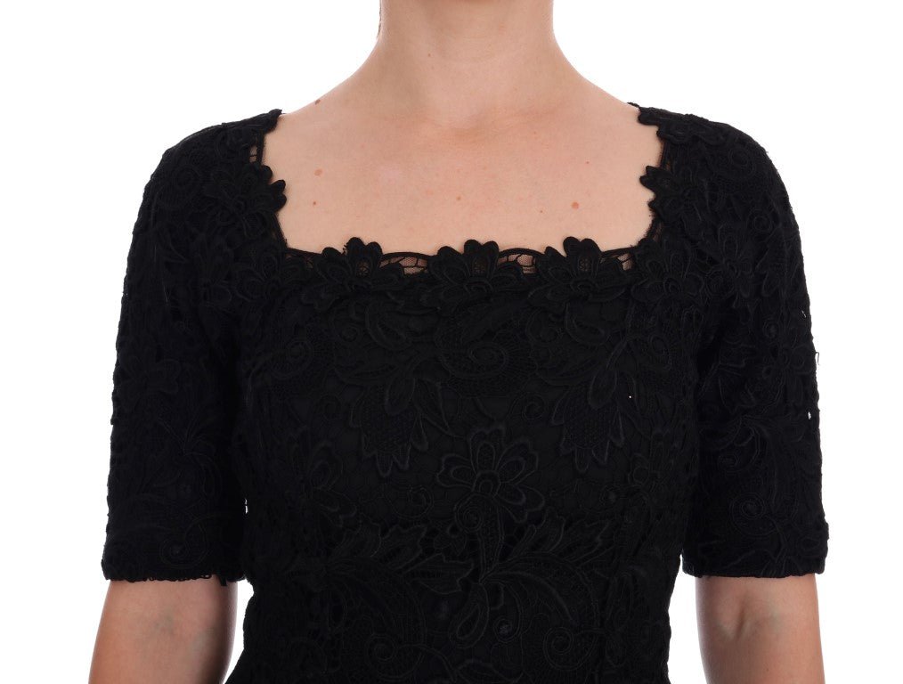 Dolce & Gabbana Elegant Black Knee - Length Sheath Dress - Sandy Store ByNet