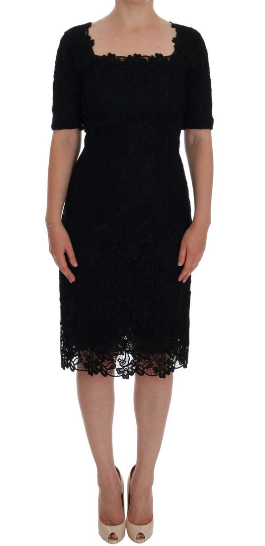 Dolce & Gabbana Elegant Black Knee - Length Sheath Dress - Sandy Store ByNet