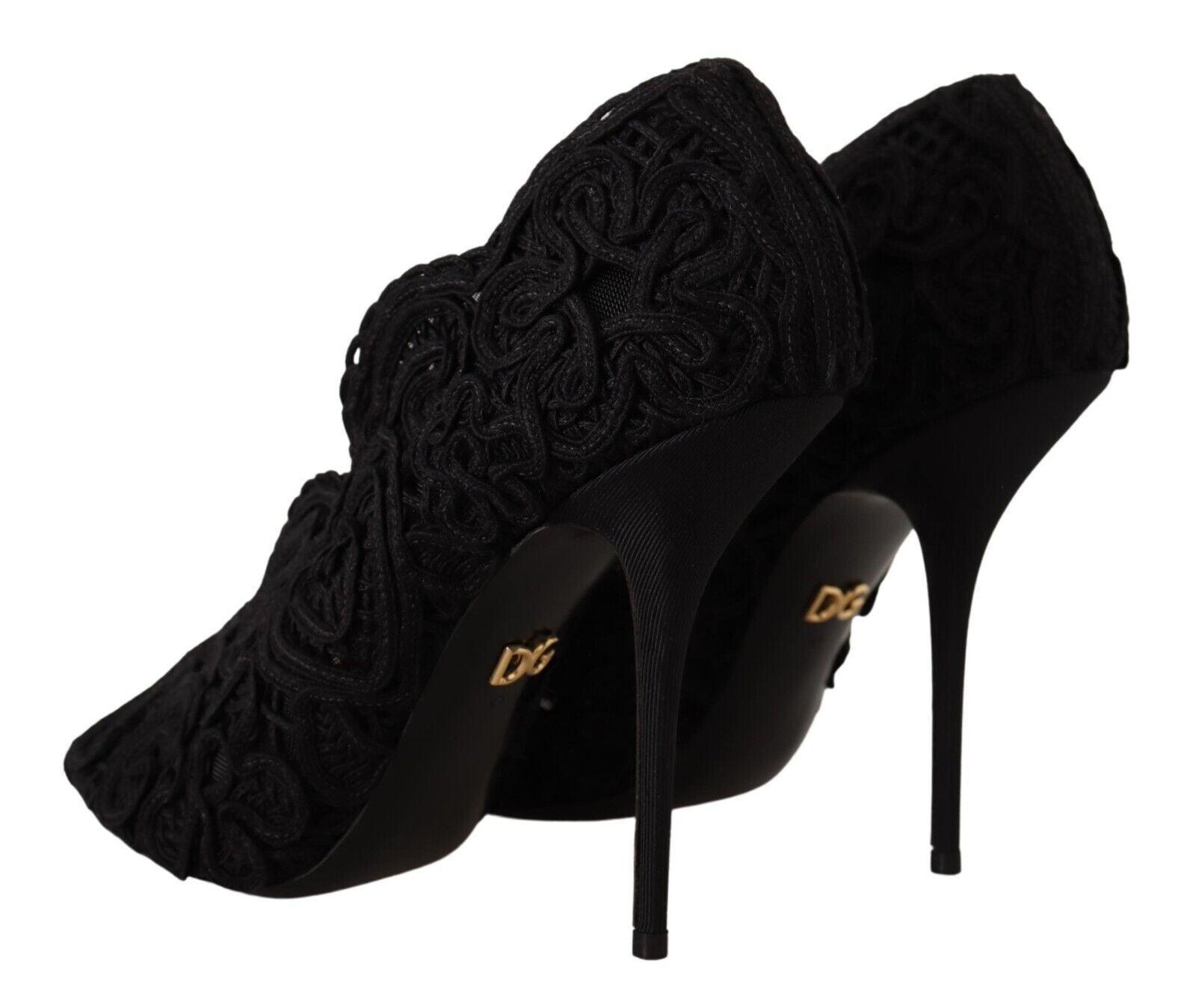 Dolce & Gabbana Elegant Black Lace Stiletto Heels - Sandy Store ByNet