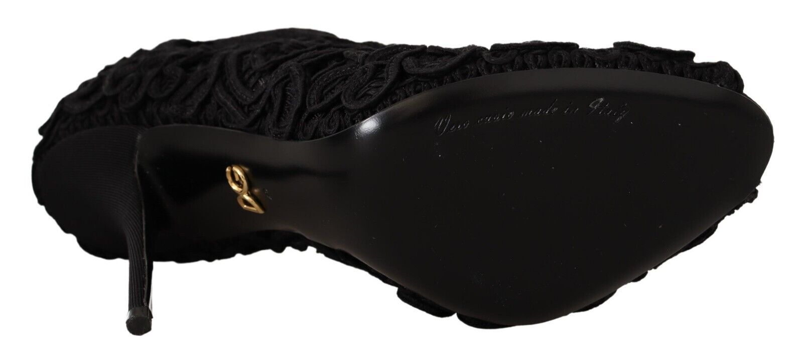 Dolce & Gabbana Elegant Black Lace Stiletto Heels - Sandy Store ByNet