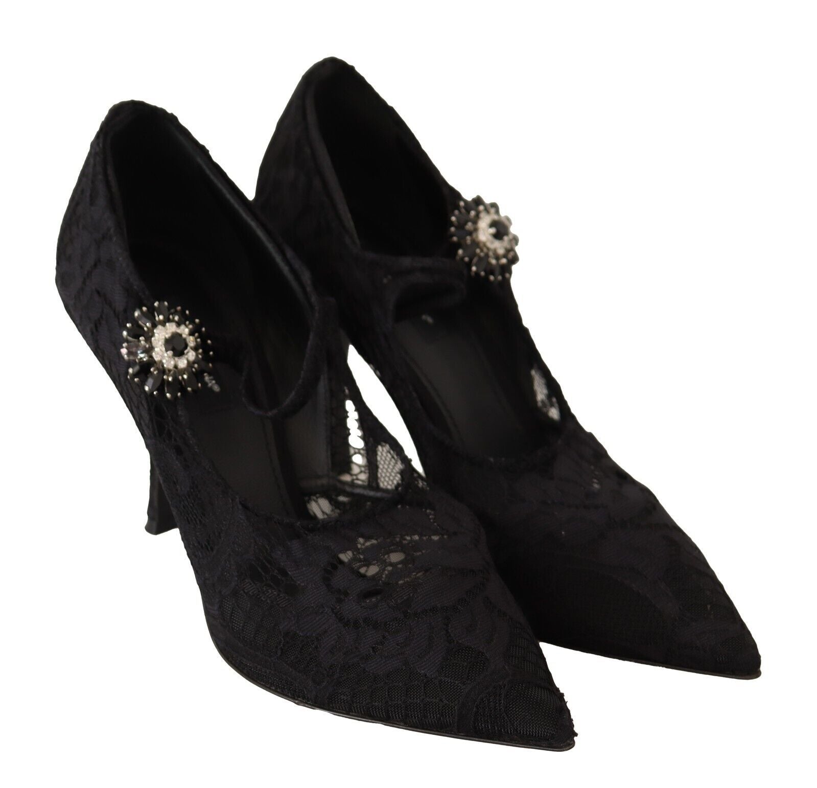 Dolce & Gabbana Elegant Black Lace Stiletto Pumps - Sandy Store ByNet