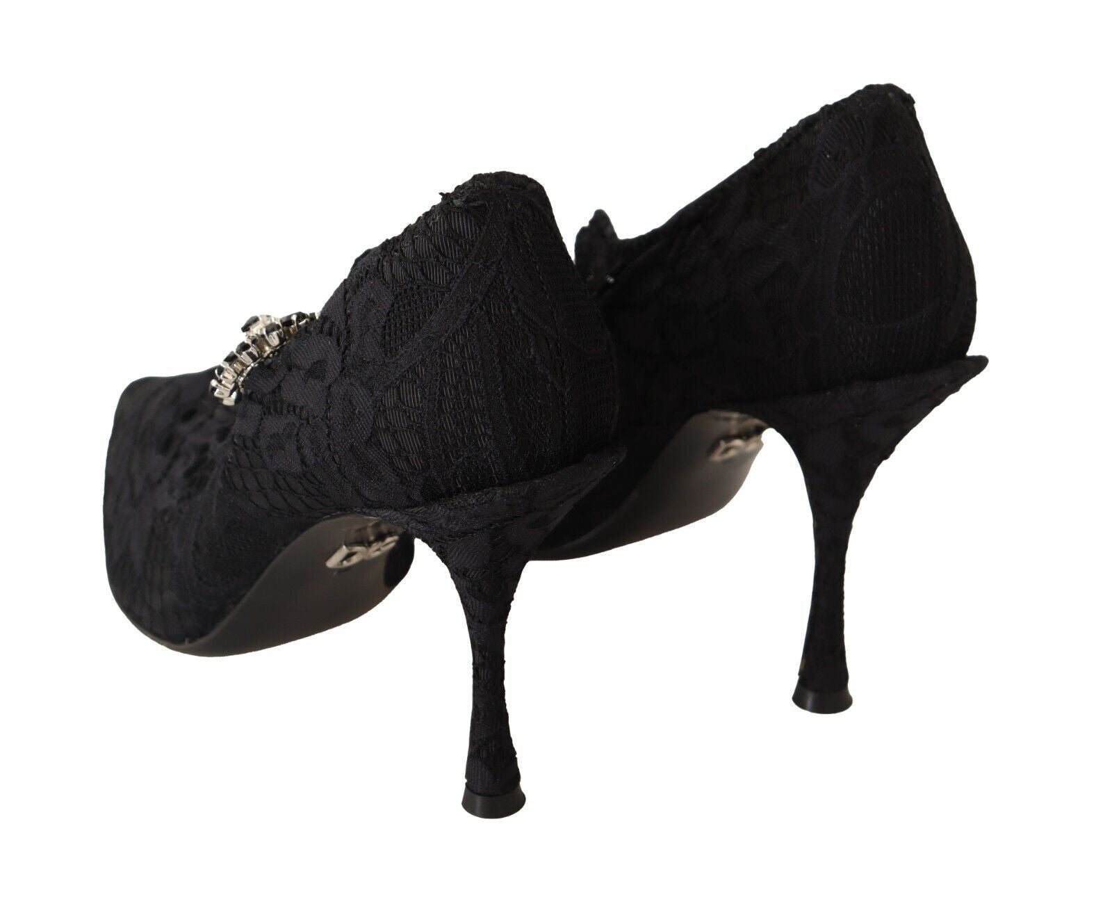 Dolce & Gabbana Elegant Black Lace Stiletto Pumps - Sandy Store ByNet