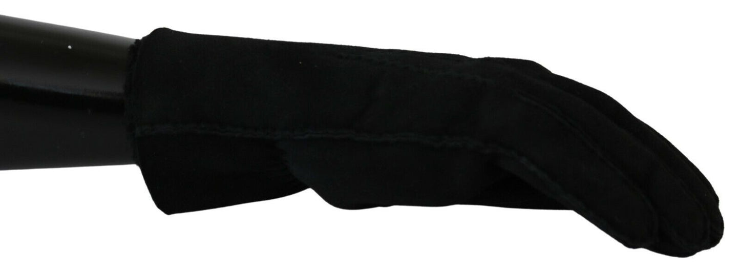 Dolce & Gabbana Elegant Black Leather Biker Gloves – 8.5|S par Dolce & Gabbana | Disponible sur Sandy Store ByNet