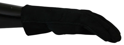 Dolce & Gabbana Elegant Black Leather Biker Gloves – 8.5|S par Dolce & Gabbana | Disponible sur Sandy Store ByNet