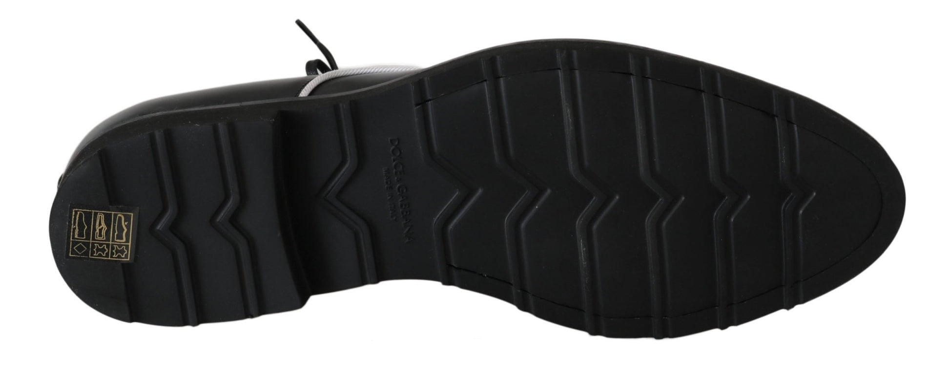 Dolce & Gabbana Elegant Black Leather Derby Dress Shoes - Sandy Store ByNet