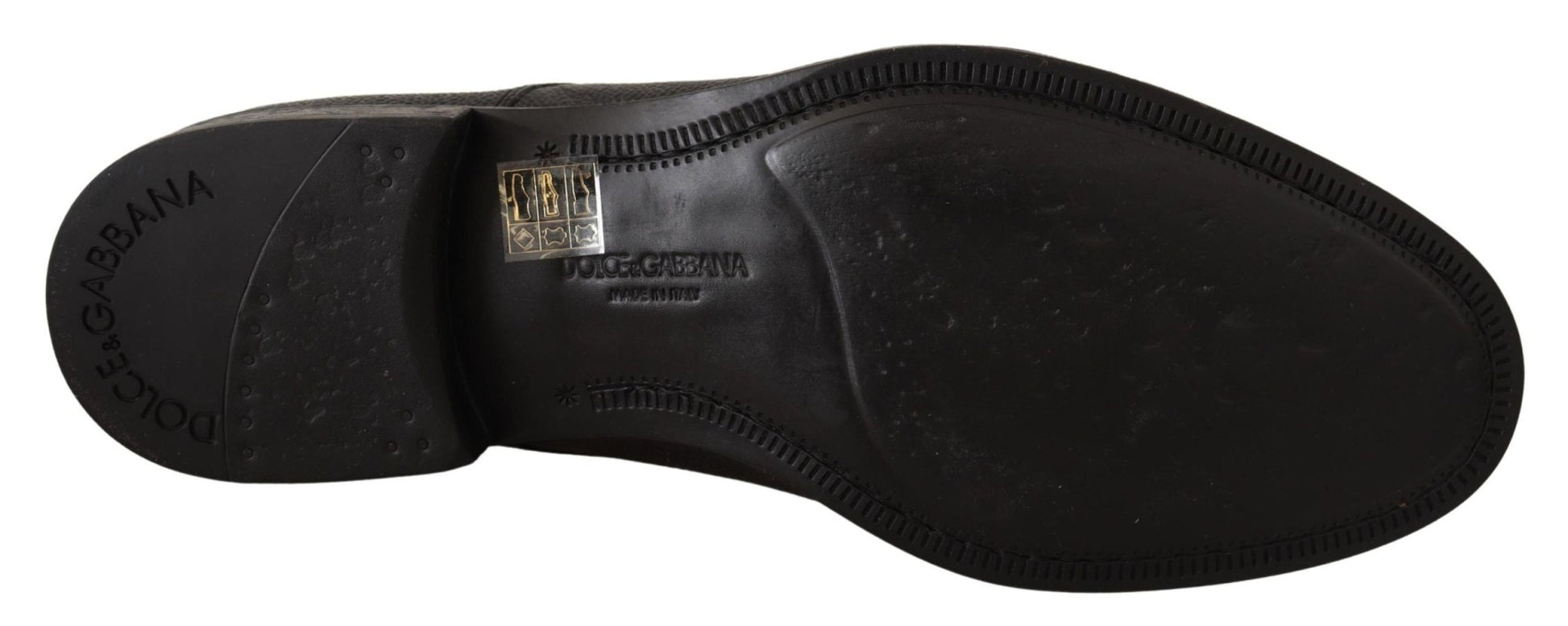 Dolce & Gabbana Elegant Black Leather Derby Dress Shoes - Sandy Store ByNet