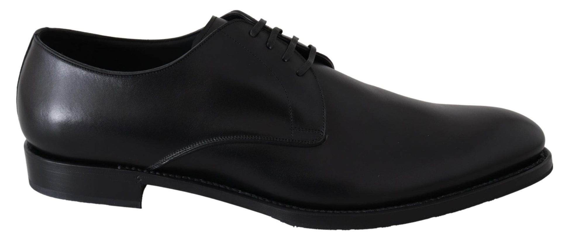 Dolce & Gabbana Elegant Black Leather Derby Dress Shoes - Sandy Store ByNet