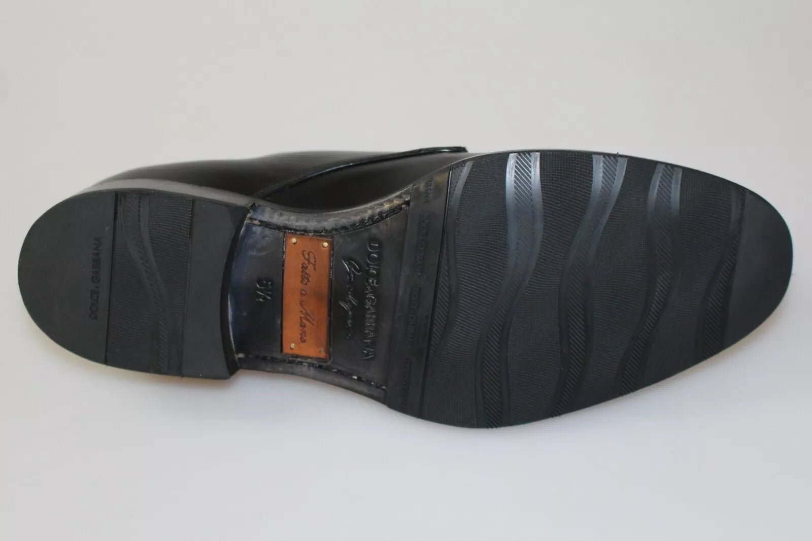 Dolce & Gabbana Elegant Black Leather Derby Dress Shoes - Sandy Store ByNet