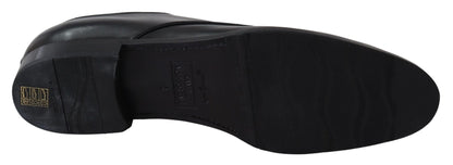 Dolce & Gabbana Elegant Black Leather Derby Dress Shoes - Sandy Store ByNet