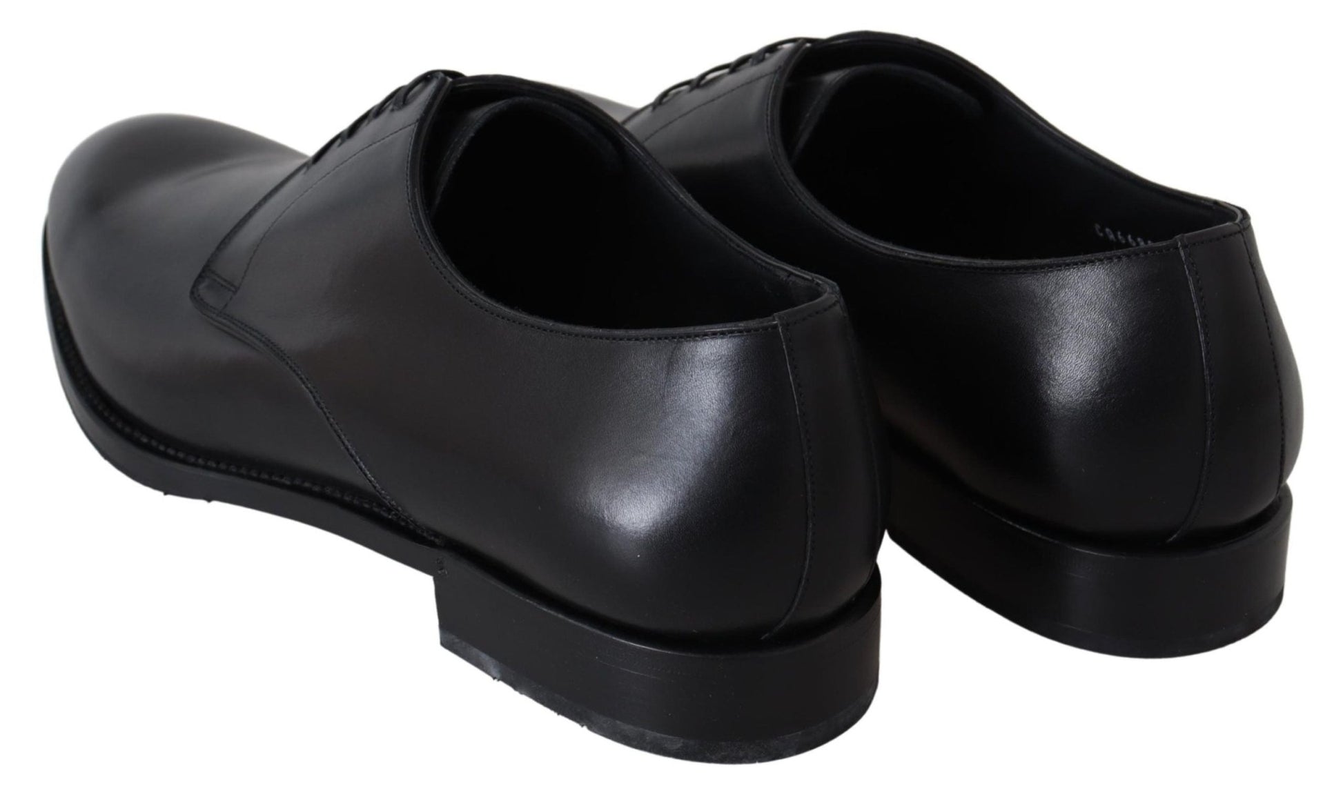 Dolce & Gabbana Elegant Black Leather Derby Dress Shoes - Sandy Store ByNet