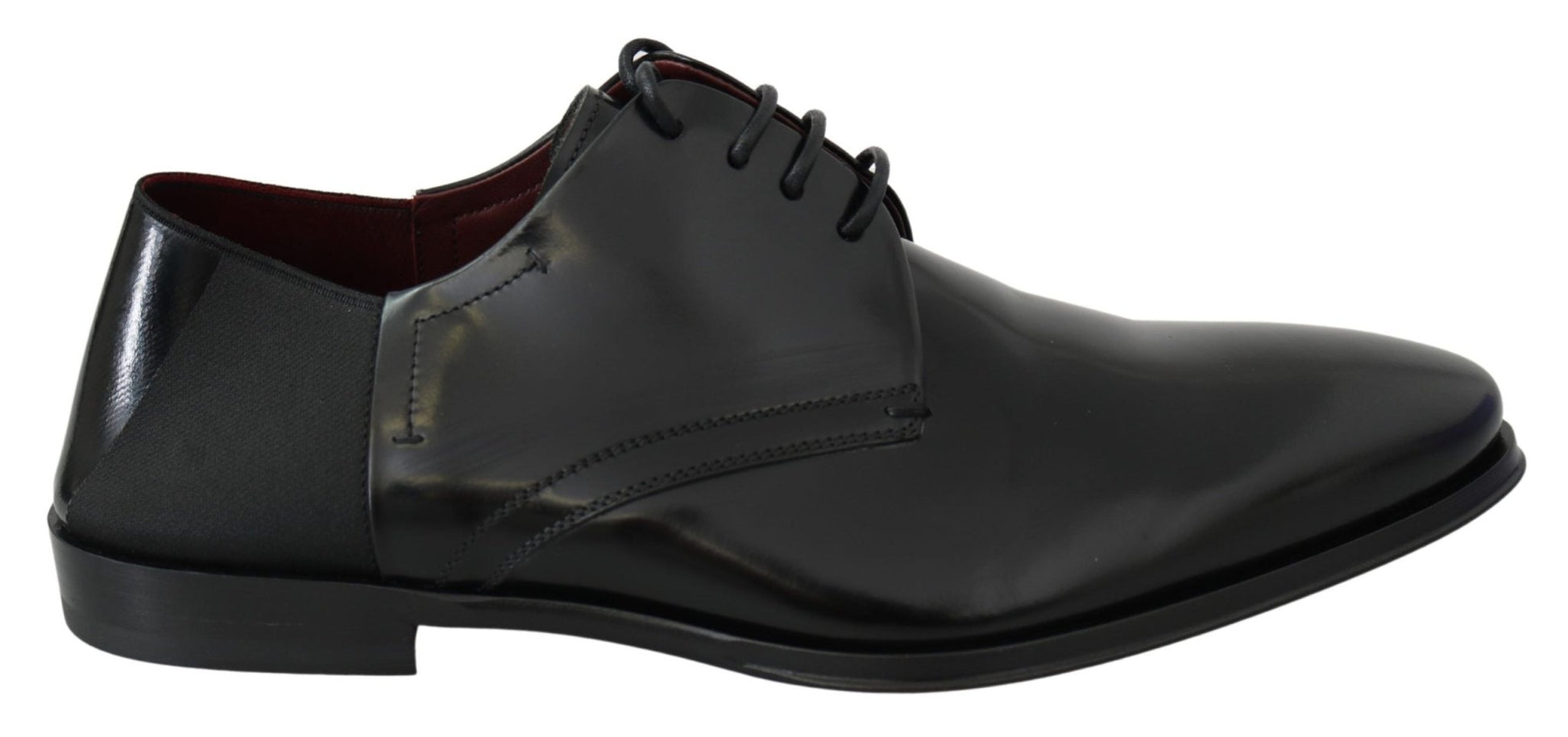 Dolce & Gabbana Elegant Black Leather Derby Shoes - Sandy Store ByNet