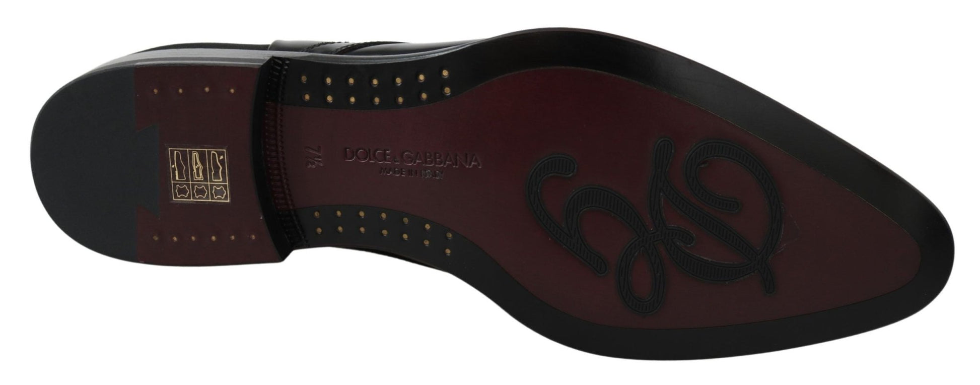 Dolce & Gabbana Elegant Black Leather Derby Shoes - Sandy Store ByNet