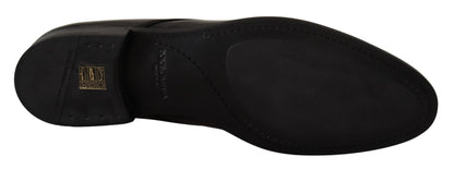 Dolce & Gabbana Elegant Black Leather Derby Shoes - Sandy Store ByNet