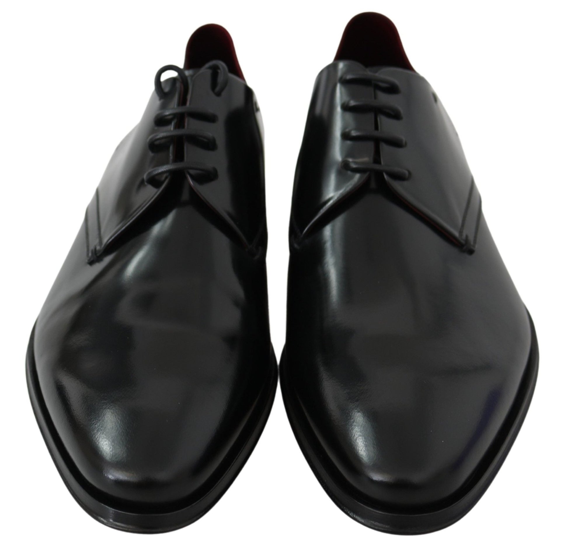 Dolce & Gabbana Elegant Black Leather Derby Shoes - Sandy Store ByNet