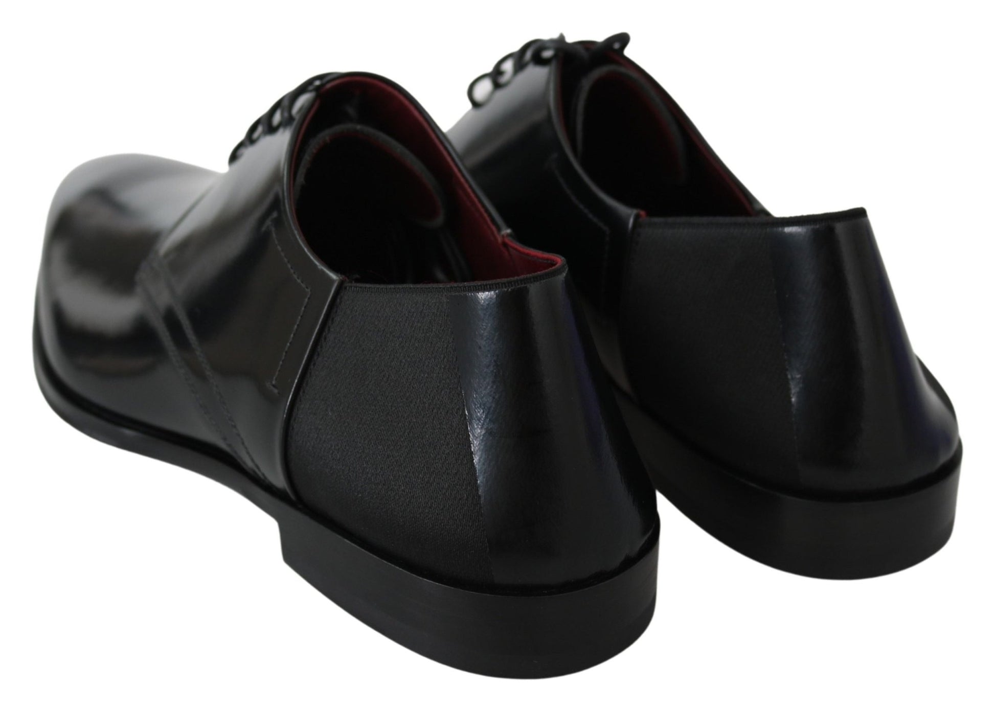Dolce & Gabbana Elegant Black Leather Derby Shoes - Sandy Store ByNet
